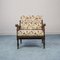 Fabric & Wood 3-Seat Sofa & Armchairs, 1920s, Set of 3 11