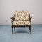 Fabric & Wood 3-Seat Sofa & Armchairs, 1920s, Set of 3, Image 11