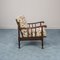 Fabric & Wood 3-Seat Sofa & Armchairs, 1920s, Set of 3 13