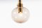 Mid-Century Glass and Brass Globe Pendant Lamp from Raak, 1960s 2