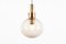 Mid-Century Glass and Brass Globe Pendant Lamp from Raak, 1960s, Image 3