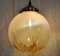 Lampada da soffitto in vetro di Murano dorato, anni '60, Immagine 6