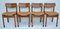 Mid-Century Beech Dining Chairs, Italy, 1960s, Set of 4 1
