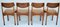 Mid-Century Beech Dining Chairs, Italy, 1960s, Set of 4, Image 3
