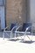 French Modernist Chrome Steel and Black Wood Lounge Chairs, 1970s, Set of 2 1