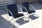 French Modernist Chrome Steel and Black Wood Lounge Chairs, 1970s, Set of 2 3