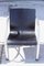 Modernistische französische Sessel aus verchromtem Stahl & schwarzem Holz, 1970er, 2er Set 13