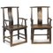 Walnut Yoke Back Armchairs, Set of 2, Image 2