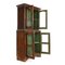 Glass Cabinet in Patinated Wood, 1940s, Image 2