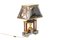 Table Lamp in Bamboo, Gilt & Silvered Brass, 1970s, Image 1