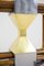 Lámpara de mesa de bambú, dorado y plateado, años 70, Imagen 10