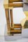 Lámpara de mesa de bambú, dorado y plateado, años 70, Imagen 7