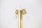 Floor Lamp in Wood and Gilt Brass, 1970s 3