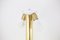 Floor Lamp in Wood and Gilt Brass, 1970s, Image 3