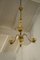 Vintage Murano Glass Gold and Brass Ceiling Lamp from Stilnovo, 1950s, Image 3