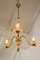 Vintage Murano Glass Gold and Brass Ceiling Lamp from Stilnovo, 1950s, Image 2