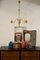 Lampada da soffitto vintage in vetro di Murano dorato e ottone di Stilnovo, anni '50, Immagine 4