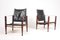 Mid-Century Ledersessel Set von Kaare Klint für Rud. Rasmussen, 1960er 3