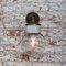 Vintage Industrial White Porcelain and Clear Glass Sconce, Image 5
