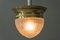 Lámpara de techo Art Déco de vidrio, años 20, Imagen 9