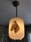 Opaline White Ceiling Lamp with Horse, 1950s 12