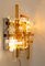 Large Murano Venezia Wall Sconce in Transparent Glass & Orange Prisms from Poliarte, 1960s 1