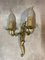 Lámparas de araña Louis XV estilo de bronce y lustre, años 50. Juego de 3, Imagen 5