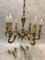 Lámparas de araña Louis XV estilo de bronce y lustre, años 50. Juego de 3, Imagen 4