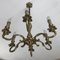 Lámparas de araña Louis XV estilo de bronce y lustre, años 50. Juego de 3, Imagen 2