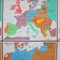 Mapa de enseñanza escolar grande sobre historia contemporánea de Flemming Verlag Hamburg, años 50, Imagen 3