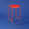 Profilni Barstool with Fluorescent Orange Top and Chrome Bottom by Gilli Kuchik & Ran Amitai, 2013 1