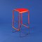 Tabouret de Bar Profilni avec Plateau Orange Fluor et Bas en Chrome par Gilli Kuchik & Ran Amitai, 2013 2