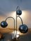 Mid-Century American Chromed Steel 3-Globe Table Lamp, 1960s 3