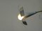 Weiße Sputnik Deckenlampe aus perforiertem Stahl & Messing, 1950er 7
