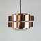 Six Pointed Copper & Glass Pendant Lamp, 1970s 6
