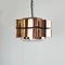 Six Pointed Copper & Glass Pendant Lamp, 1970s, Image 5