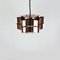 Six Pointed Copper & Glass Pendant Lamp, 1970s 2