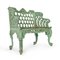 Green Cast Iron Bench, 1940s 1
