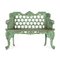 Green Cast Iron Bench, 1940s 2