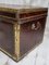Antique Georgian Studded Vellum and Camphor Wood Chest or Trunk 12