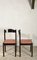Italian Salmon Leatherette and Dark Wood Dining Chairs, 1980s, Set of 4, Image 11