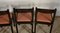 Italian Salmon Leatherette and Dark Wood Dining Chairs, 1980s, Set of 4 6