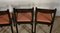 Italian Salmon Leatherette and Dark Wood Dining Chairs, 1980s, Set of 4, Image 6