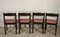 Italian Salmon Leatherette and Dark Wood Dining Chairs, 1980s, Set of 4 7