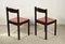 Italian Salmon Leatherette and Dark Wood Dining Chairs, 1980s, Set of 4 13