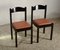 Italian Salmon Leatherette and Dark Wood Dining Chairs, 1980s, Set of 4 16