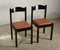 Italian Salmon Leatherette and Dark Wood Dining Chairs, 1980s, Set of 4, Image 16
