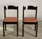 Italian Salmon Leatherette and Dark Wood Dining Chairs, 1980s, Set of 4 10