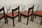 Chaises de Salon en Similicuir Saumon et Bois Foncé, Italie, 1980s, Set de 4 9