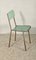 Italian Chromed Metal and Green Formica Dining Chair, 1950s, Image 3